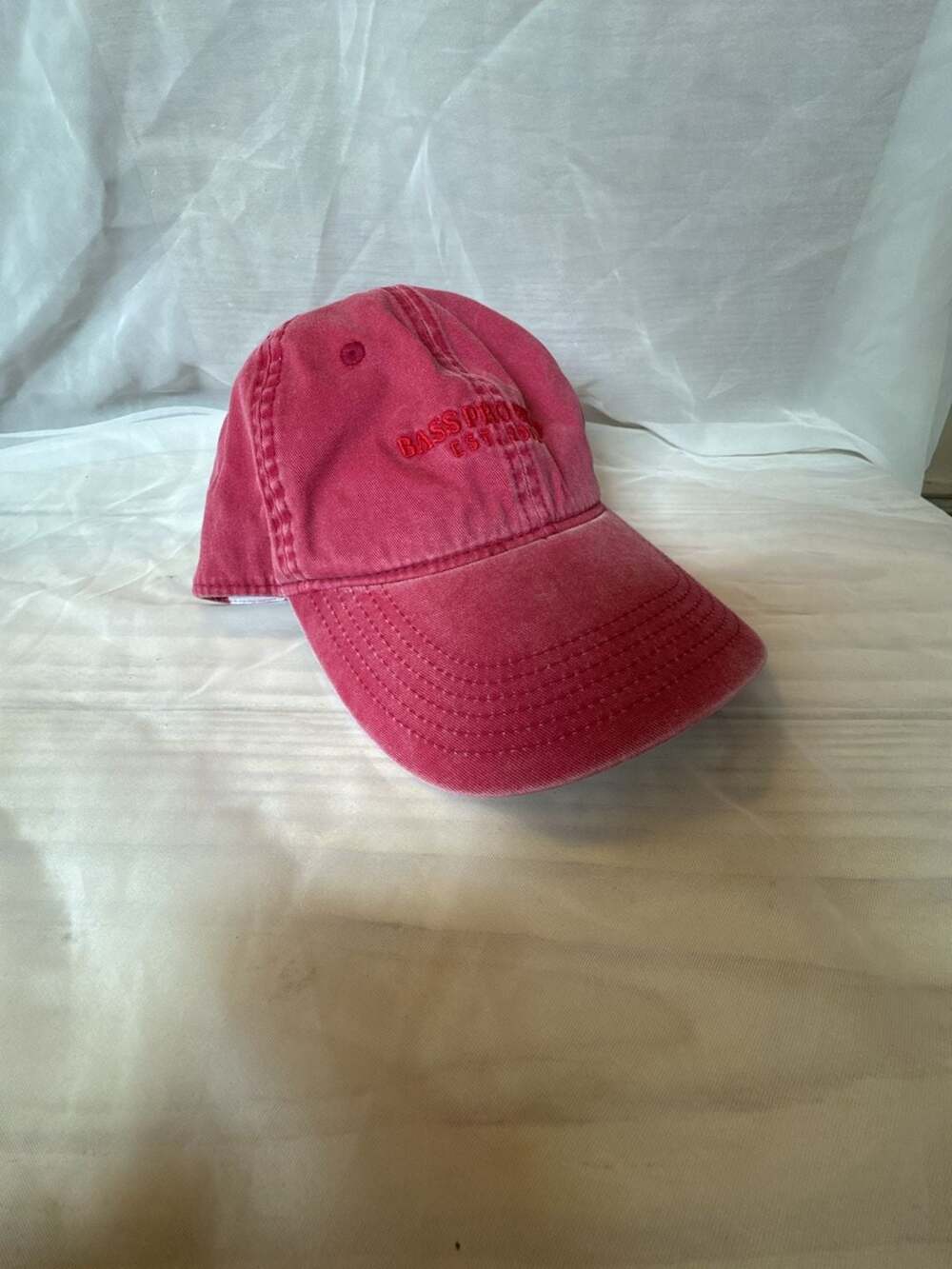 Bass Pro Shops Est. 1972 Red Washed Cotton Baseball Cap